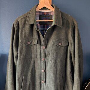 'Normal Brand' Brightside Flannel Lined Workwear Jacket in Green - Mens Size M